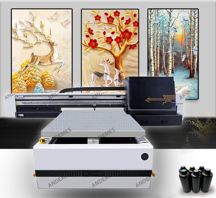 Buy Flatbed Scanner Type Andemes Uv Flatpanel Printer 6090 Size Three I3200 Print Head 3D Relief Phone Case Acrylic Metal Cup Card Printer online manufacture